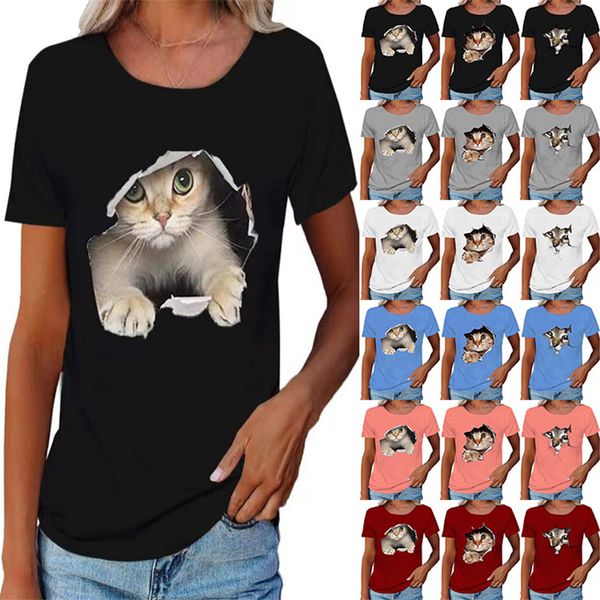 womens t shirt chiffon blouse summer casual round neck short sleeve ripped cat fashion loose short-sleeved women's t-shirt, White
womens t shirt chiffon blouse summer casual round neck short sleeve ripped cat fashion loose short-sleeved women's t-shirt, White
