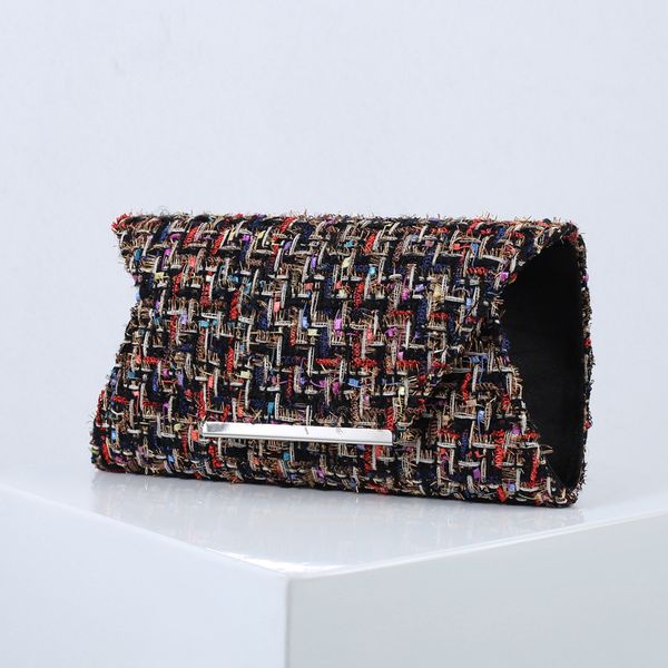 knitting dinner women's clutch bag with metallic chains crossbody plain versatile plaid vintage retro style
knitting dinner women's clutch bag with metallic chains crossbody plain versatile plaid vintage retro style