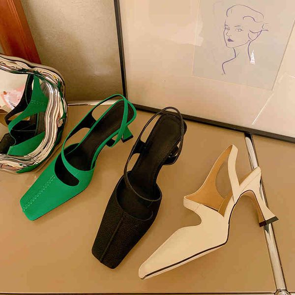 sandals french temperament baotou sandals elegant summer simple korean thick heel small square head back empty suis, Black
sandals french temperament baotou sandals elegant summer simple korean thick heel small square head back empty suis, Black