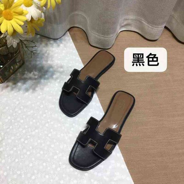 h herme sandals oran fashion slippers h family women's summer 2022 versatile leather flip flops for tourism wear leisure flat bottomed, Black
h herme sandals oran fashion slippers h family women's summer 2022 versatile leather flip flops for tourism wear leisure flat bottomed, Black