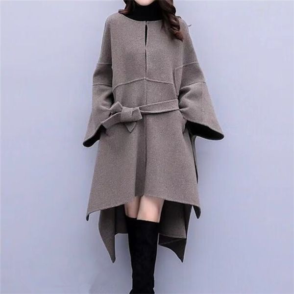 plus size women cloak woolen coat autumn winter woolen coat women s korean loose long overcoat lj201106, Black
plus size women cloak woolen coat autumn winter woolen coat women s korean loose long overcoat lj201106, Black