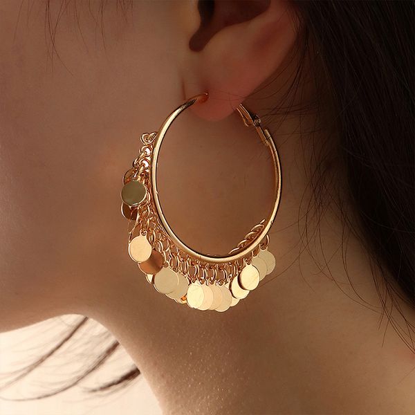 vintage boho tassel hoop earrings for women female big gold circle wafer ethnic earrings party wedding jewelry, Golden;silver
vintage boho tassel hoop earrings for women female big gold circle wafer ethnic earrings party wedding jewelry, Golden;silver