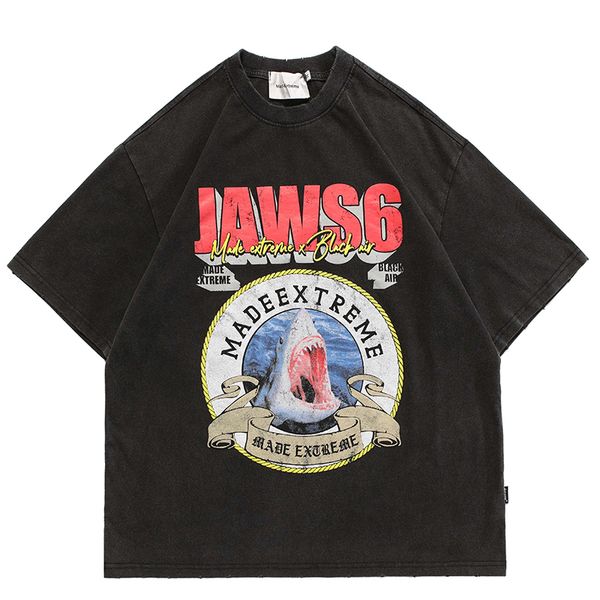 hip hop streetwear washed t shirt shark letter graphic t-shirt harajuku cotton casual men summer short sleeve tshirt 220707, White;black
hip hop streetwear washed t shirt shark letter graphic t-shirt harajuku cotton casual men summer short sleeve tshirt 220707, White;black