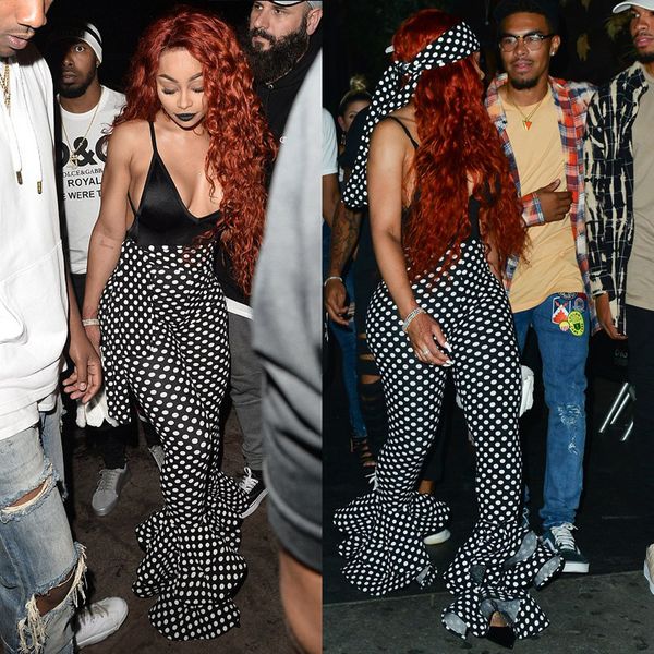 women's pants & capris vintage streetwear bottoms 2022 women double ruffles polka dot flare trousers high waist female casual quality, Black;white
women's pants & capris vintage streetwear bottoms 2022 women double ruffles polka dot flare trousers high waist female casual quality, Black;white