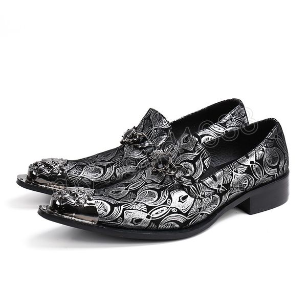 luxury metal pointed toe men print genuine leather shoes banquet party mens dress shoes business men oxford shoe, Black
luxury metal pointed toe men print genuine leather shoes banquet party mens dress shoes business men oxford shoe, Black