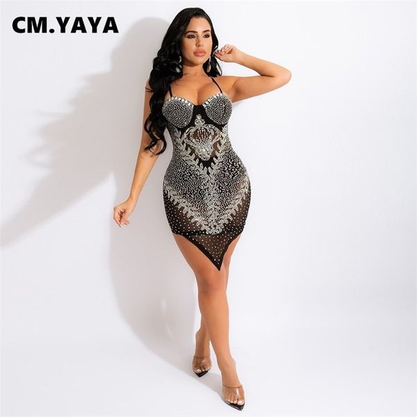 cm.yaya women diamonds drill leaf mesh see though spaghetti strap irregular bodycon midi dress party club night dresses 220516, Black;gray
cm.yaya women diamonds drill leaf mesh see though spaghetti strap irregular bodycon midi dress party club night dresses 220516, Black;gray