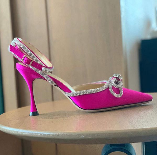 mach satin double-deck bow shoes crystal rhinestone evening dres 90mm high heel sandals women's slippers luxury designer ankle dress sh, Black
mach satin double-deck bow shoes crystal rhinestone evening dres 90mm high heel sandals women's slippers luxury designer ankle dress sh, Black