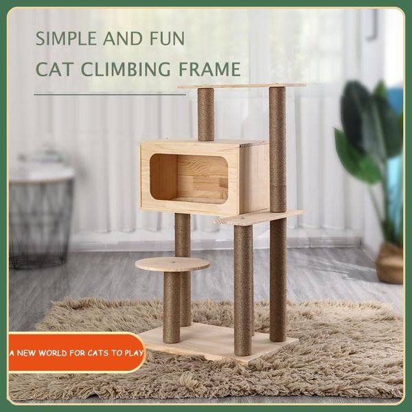 other cat supplies tree tower indoor cat climbing frame with large toys kittens play and rest leisurely
other cat supplies tree tower indoor cat climbing frame with large toys kittens play and rest leisurely