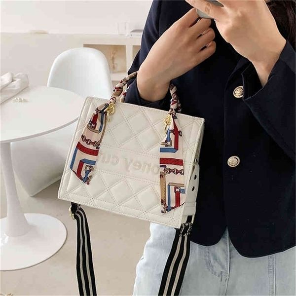 super low discount wide shoulder strap large capacity style trendy net red fashion silk scarf embroidered wire rhombic lattice bag 80% off o
super low discount wide shoulder strap large capacity style trendy net red fashion silk scarf embroidered wire rhombic lattice bag 80% off o