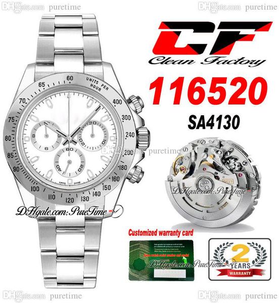 clean cf v3 116520 sa4130 automatic chronograph mens watch white dial stick markers 904l steel oystersteel bracelet super edition watches th, Slivery;brown
clean cf v3 116520 sa4130 automatic chronograph mens watch white dial stick markers 904l steel oystersteel bracelet super edition watches th, Slivery;brown