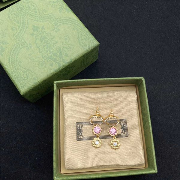 full diamond flower charm earrings double letter crystal earring floral designer pendant studs eardrop with stamps gift box, Golden
full diamond flower charm earrings double letter crystal earring floral designer pendant studs eardrop with stamps gift box, Golden
