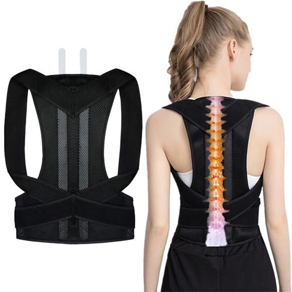 female male posture corrector adjustable magnetic back support nylon elastic shoulder back brace corset back belt 220726
female male posture corrector adjustable magnetic back support nylon elastic shoulder back brace corset back belt 220726