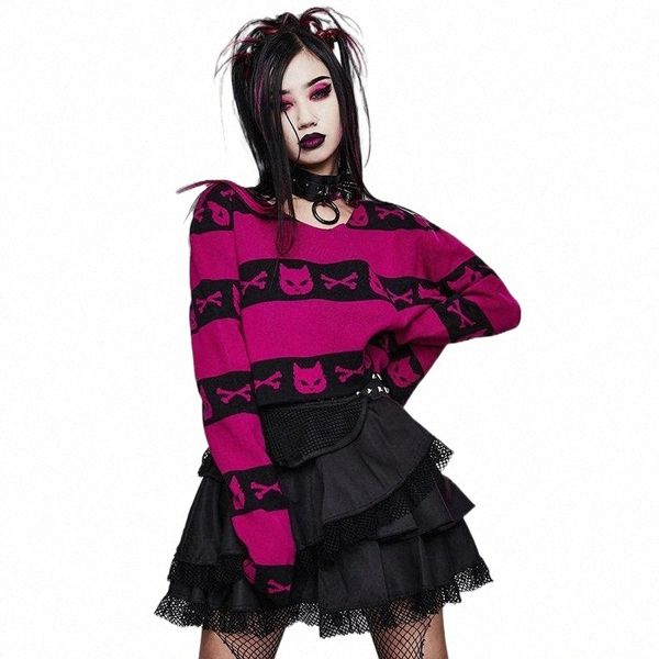 women's sweaters gothic dark short cropped sweater long sleeve round neck rose red grunge autumn and winter cat print women f8a8#, White;black
women's sweaters gothic dark short cropped sweater long sleeve round neck rose red grunge autumn and winter cat print women f8a8#, White;black