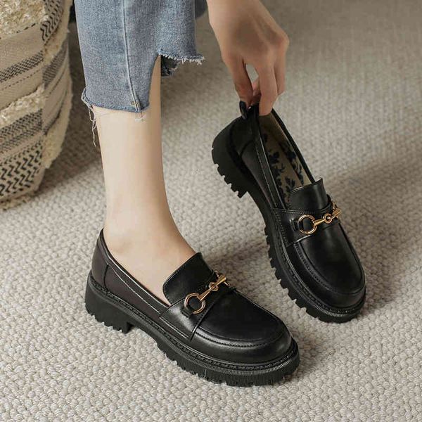 sandals leather loafers with thick soles, women's horse buckles, heel shoes, one foot pedal jk british style small lvci, Black
sandals leather loafers with thick soles, women's horse buckles, heel shoes, one foot pedal jk british style small lvci, Black