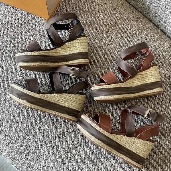 designer women sandals starboard wedge sandals espadrilles luxury leather high heels with adjustable buckle wedding dress lady shoes with bo, Black
designer women sandals starboard wedge sandals espadrilles luxury leather high heels with adjustable buckle wedding dress lady shoes with bo, Black