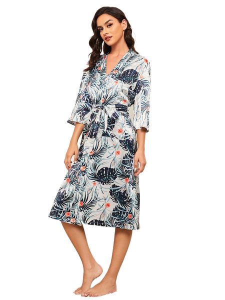 tropical print belted sleep robe n8yg#, Black;red
tropical print belted sleep robe n8yg#, Black;red