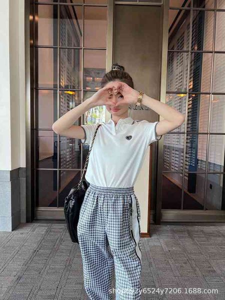 women's t-shirt spring and summer simple leisure baida embroidery love letter polo collar short sleeve t-shirt women q3w1 8z54, White 
women's t-shirt spring and summer simple leisure baida embroidery love letter polo collar short sleeve t-shirt women q3w1 8z54, White