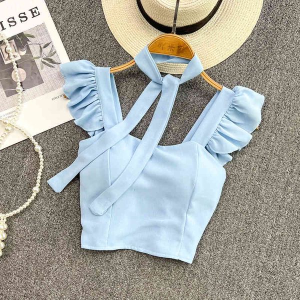 women's tanks camis summer fashion korean version feifei sleeve slim fit suspender vest for women to wear girls' backless sleevele, White
women's tanks camis summer fashion korean version feifei sleeve slim fit suspender vest for women to wear girls' backless sleevele, White