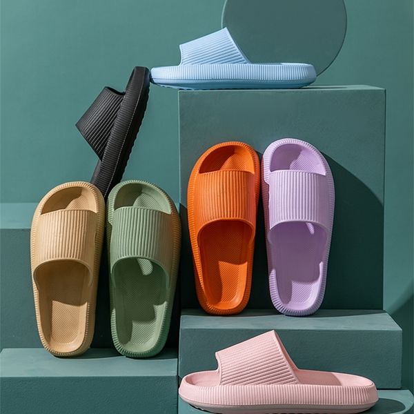 women thick platform cloud slippers summer beach soft sole slide sandals leisure men ladies indoor bathroom antislip shoes 220714, Black
women thick platform cloud slippers summer beach soft sole slide sandals leisure men ladies indoor bathroom antislip shoes 220714, Black