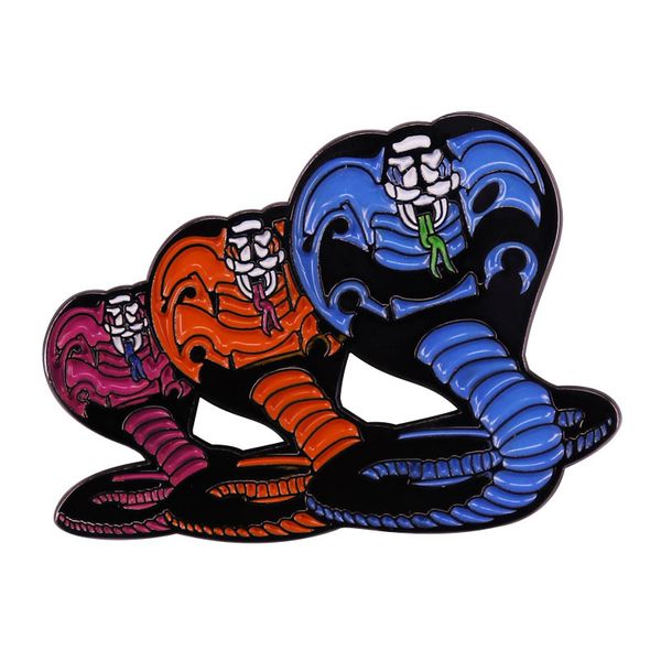 colorful cobra kai snake enamel pin the karate kid original movie brooch american tv series badge fashion collectibles, Blue
colorful cobra kai snake enamel pin the karate kid original movie brooch american tv series badge fashion collectibles, Blue