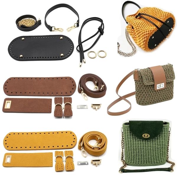 1 set handmade handbag bag leather bottoms with hardware package accessories hand shloulder straps diy women backpack 220620, Black
1 set handmade handbag bag leather bottoms with hardware package accessories hand shloulder straps diy women backpack 220620, Black