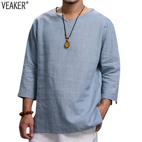 mens v neck cotton t shirts male breathable solid color long sleeve casual loose linen tshirt m4xl 220718, White;black
mens v neck cotton t shirts male breathable solid color long sleeve casual loose linen tshirt m4xl 220718, White;black