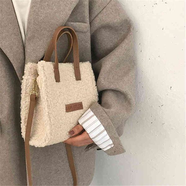 swdf women winter shoulder bag lamb wool warm soft autumn ins square cross-body portable casual beige khaki girls preppy style g220429
swdf women winter shoulder bag lamb wool warm soft autumn ins square cross-body portable casual beige khaki girls preppy style g220429