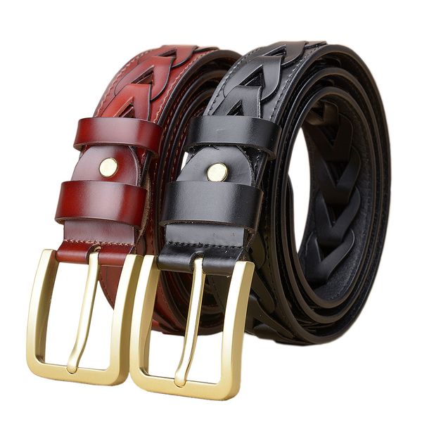 fashion classic men's designer belt women's leisure imitation copper automatic buckle retro high-grade personality braided leather, Black;brown
fashion classic men's designer belt women's leisure imitation copper automatic buckle retro high-grade personality braided leather, Black;brown
