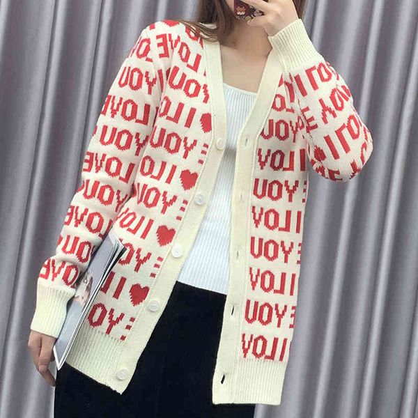 women's knits & tees family's same red letter love iloveyou sweater embroidery cardigan long sleeve coat blouse n9ya, White
women's knits & tees family's same red letter love iloveyou sweater embroidery cardigan long sleeve coat blouse n9ya, White