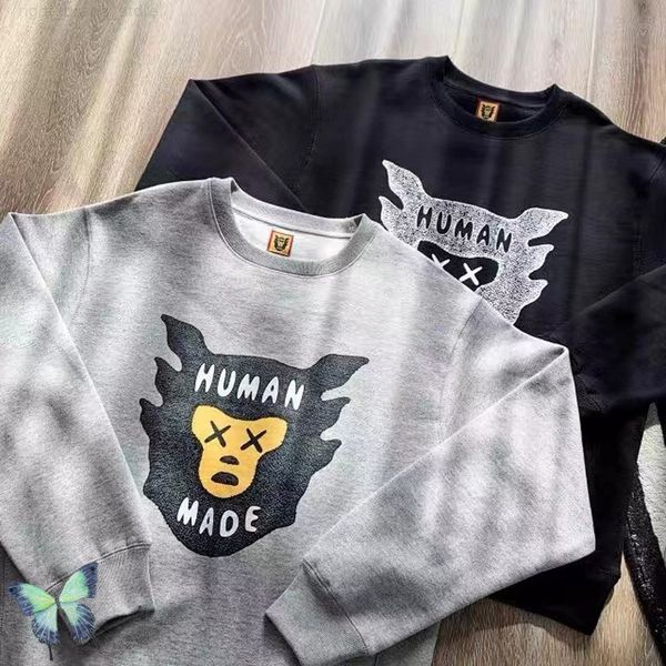 human made heavy fabric 100% cotton fleece crewneck pullover hoodie sweatshirts w220812, Black
human made heavy fabric 100% cotton fleece crewneck pullover hoodie sweatshirts w220812, Black
