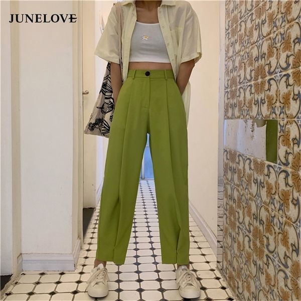 junelove spring brief slender casual high waist summer women loose simple solid ankle length wide leg pants 3 colors bottoms lj201029, Black;white
junelove spring brief slender casual high waist summer women loose simple solid ankle length wide leg pants 3 colors bottoms lj201029, Black;white