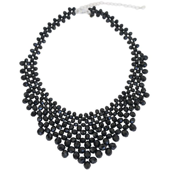 europe and united states exaggerate glass crystal necklace beaded splicing collar black wind tide sweet cool wind short chains of qingdao ac, Silver
europe and united states exaggerate glass crystal necklace beaded splicing collar black wind tide sweet cool wind short chains of qingdao ac, Silver