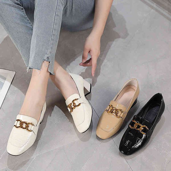 dress shoes middle heel single shoes women's autumn style square head large 43 thick small leather versatile soft xay8, Black
dress shoes middle heel single shoes women's autumn style square head large 43 thick small leather versatile soft xay8, Black