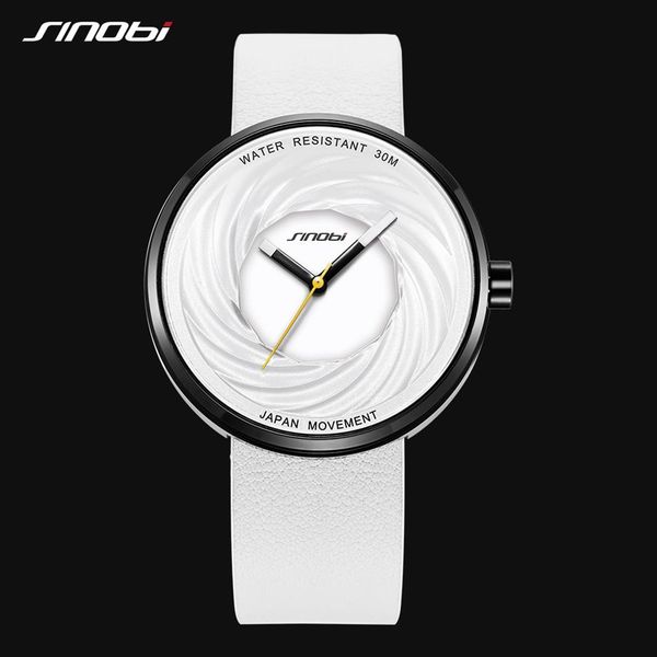 sinobi fashion watch women big dial new creative eddy design leather strap white watches casual relojes para mujer2760, Slivery;brown
sinobi fashion watch women big dial new creative eddy design leather strap white watches casual relojes para mujer2760, Slivery;brown