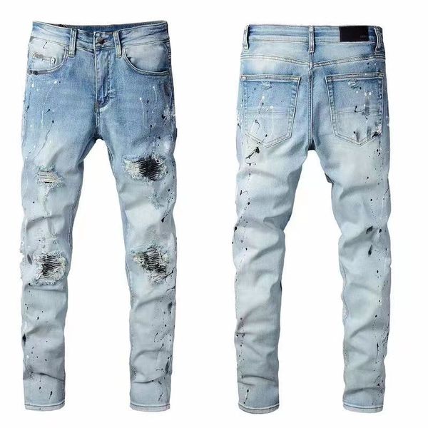 2022 mens designer jeans fashion denim pants for male skinny ripped destroyed stretch slim fit jean beam denim panelled trousers christmas 2, Blue
2022 mens designer jeans fashion denim pants for male skinny ripped destroyed stretch slim fit jean beam denim panelled trousers christmas 2, Blue
