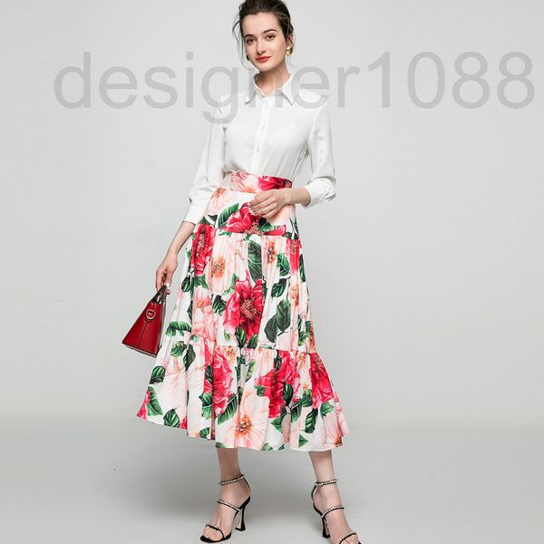 two piece dress designer spring and summer fresh white shirt printed long skirt with elegant temperament two-piece suit women go1y
two piece dress designer spring and summer fresh white shirt printed long skirt with elegant temperament two-piece suit women go1y