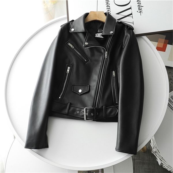 ailegogo spring women streetwear biker leather jacket slim fit turn down collar coat outwear with belt black pu faux leather 210923
ailegogo spring women streetwear biker leather jacket slim fit turn down collar coat outwear with belt black pu faux leather 210923