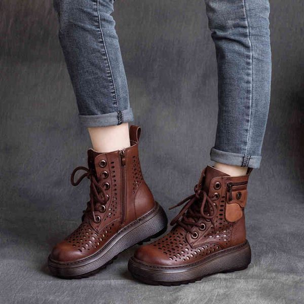 boots spring cowhide british style hollow out side zipper thick soled martin boots slope heel single short perforated 2cve, Black
boots spring cowhide british style hollow out side zipper thick soled martin boots slope heel single short perforated 2cve, Black