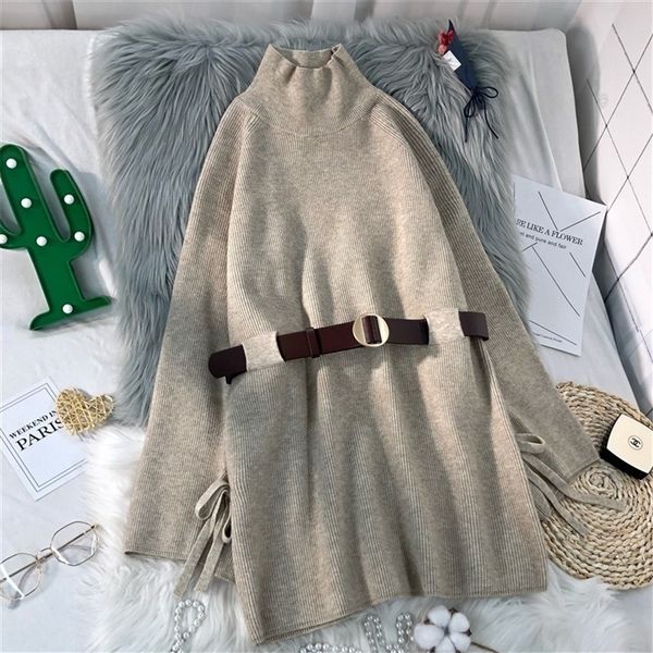 2020 autumn winter bag hip woolen sweater dress women's loose knitted long-sleeve lace-up turtleneck bottom knit with belt dress lj2011, White;black
2020 autumn winter bag hip woolen sweater dress women's loose knitted long-sleeve lace-up turtleneck bottom knit with belt dress lj2011, White;black