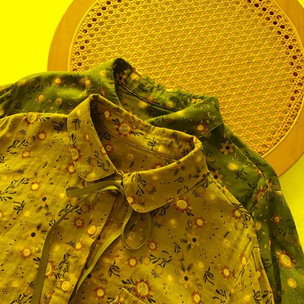 women's blouses & shirts early spring retro sweet floral printed lace-up shirt women loose cotton long sleeved female vintage u336wome, White
women's blouses & shirts early spring retro sweet floral printed lace-up shirt women loose cotton long sleeved female vintage u336wome, White