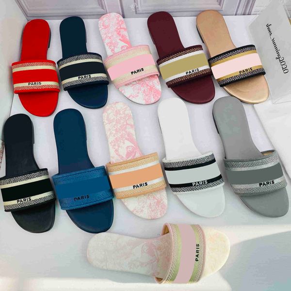 famous designer woman slippers designer embroidered sandals a variety of brands summer flat outdoor beach women colorful letters with box, Black
famous designer woman slippers designer embroidered sandals a variety of brands summer flat outdoor beach women colorful letters with box, Black