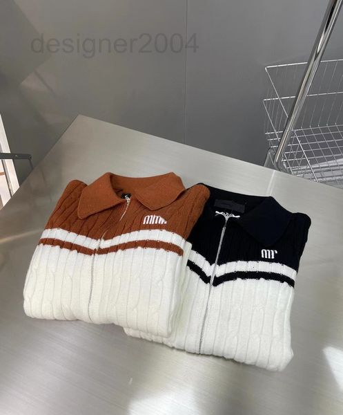 women's sweaters designer miu2022s color blocking knitted cardigan letter embro, White;black
women's sweaters designer miu2022s color blocking knitted cardigan letter embro, White;black