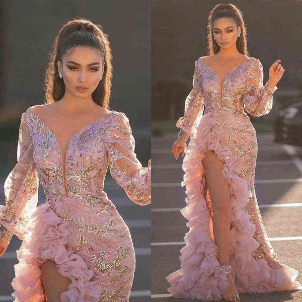 designer women's prom dresses 2022 hip trailing bead pink long mh evening dresses, Black
designer women's prom dresses 2022 hip trailing bead pink long mh evening dresses, Black