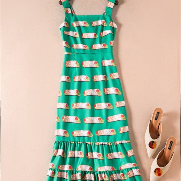 casual dresses summer temperament elegant printed suspender ruffle skirt slim and fashionable women's wear 09mt, Black;gray
casual dresses summer temperament elegant printed suspender ruffle skirt slim and fashionable women's wear 09mt, Black;gray