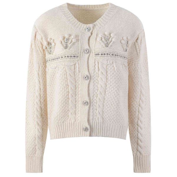 women's knits tees early spring korean style temperament round neck aging women's sweet fried dough twist nail bead lazy sweater 1, White
women's knits tees early spring korean style temperament round neck aging women's sweet fried dough twist nail bead lazy sweater 1, White