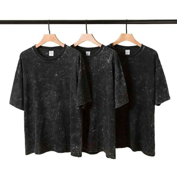 men's t-shirts summer high street ins hip hop edging short sleeve oversize loose wash used t-shirt toxu, White;black
men's t-shirts summer high street ins hip hop edging short sleeve oversize loose wash used t-shirt toxu, White;black