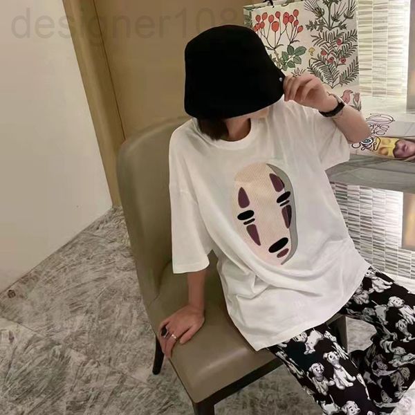 women's t-shirt designer 2022 spring and summer chihiro new animation faceless boy embroidery printing casual men's women's s, White
women's t-shirt designer 2022 spring and summer chihiro new animation faceless boy embroidery printing casual men's women's s, White