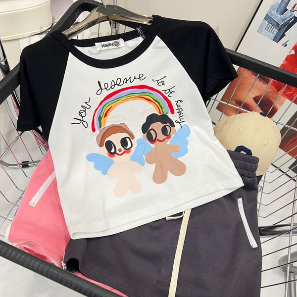 women's hoodies & sweatshirts designer 22 summer new animation print short navel color matching t-shirt 2ci6, Black
women's hoodies & sweatshirts designer 22 summer new animation print short navel color matching t-shirt 2ci6, Black