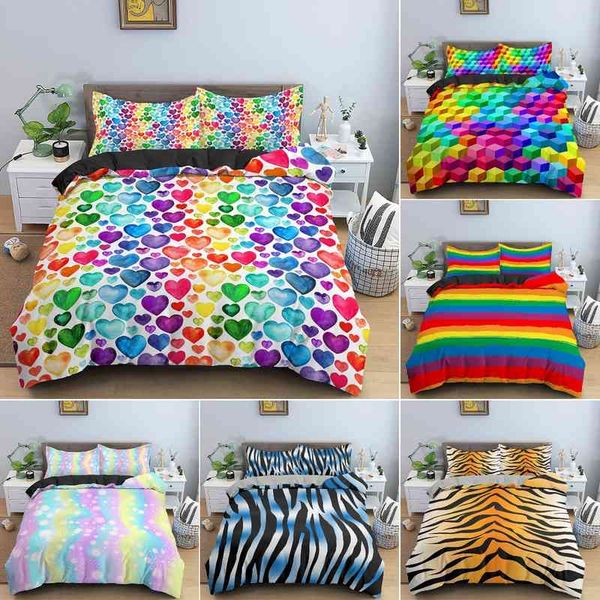 geometric printed duvet cover set colorful stripe heart shaped comforter for kid children quilt king full size
geometric printed duvet cover set colorful stripe heart shaped comforter for kid children quilt king full size