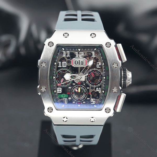new chronograph mechanical wrist watches rm11-03 automatic movementunique skeleton dial luminous pointers rubber strap101 designer high-qual, Slivery;brown
new chronograph mechanical wrist watches rm11-03 automatic movementunique skeleton dial luminous pointers rubber strap101 designer high-qual, Slivery;brown